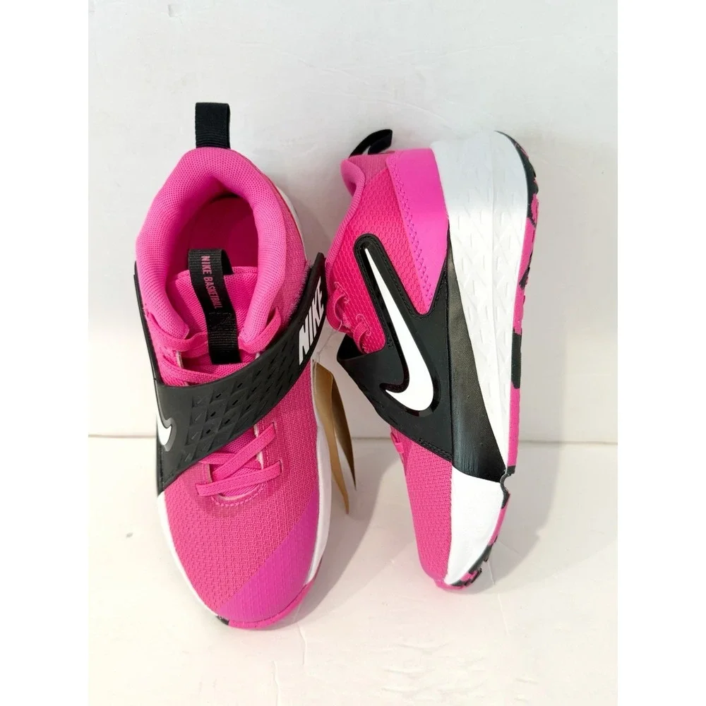 Nike Team Hustle Girls 3y Kids' Basketball Shoes NWT Slip On School Preppy
